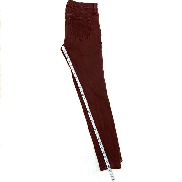 Madewell High Riser Skinny Maroon Jean Pants - Picture 9 of 11